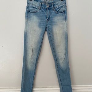 Faded Wash American Eagle Skinny Jeans Sz 2